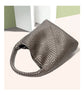 Luxury PU Leather Knitted Tote And Purse Handbag