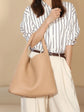 Luxury PU Leather Knitted Tote And Purse Handbag