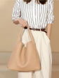 Luxury PU Leather Knitted Tote And Purse Handbag