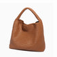 Luxury PU Leather Knitted Tote And Purse Handbag